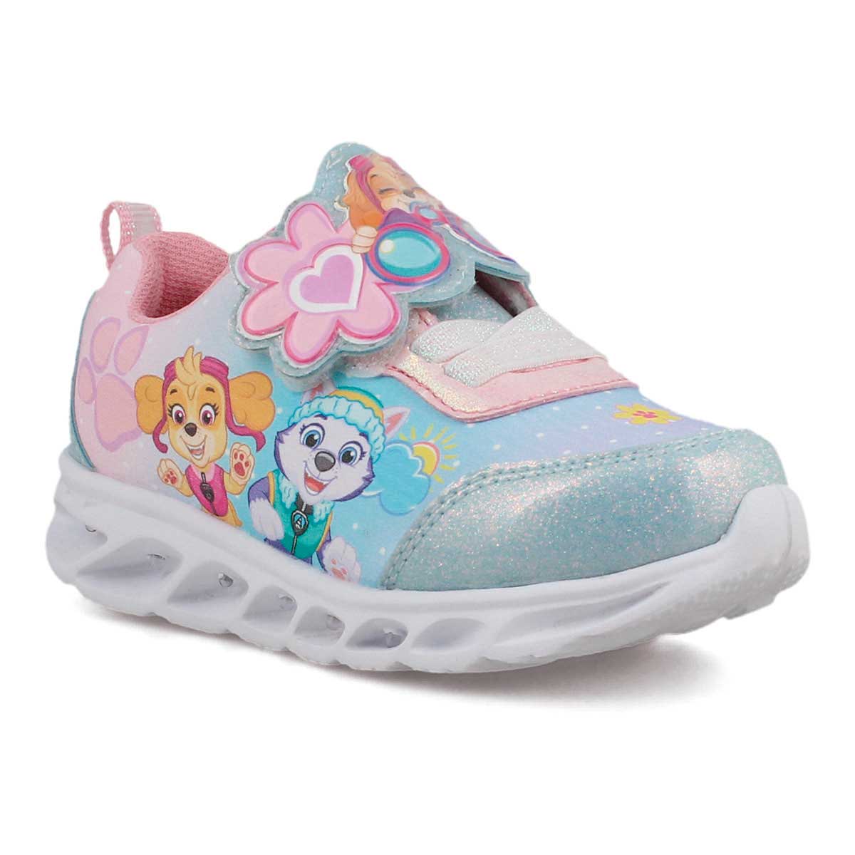 Tenis con Luces Dise&ntilde;o Personajes Paw Patrol Blanco Ajuste Velcro para Ni&ntilde;a image number null