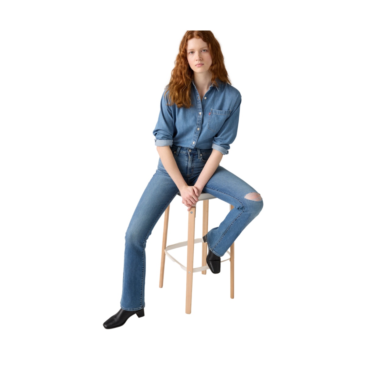 Levi&rsquo;s&reg; 725&reg; Jeans High-Rise Bootcut para Mujer Junior image number null
