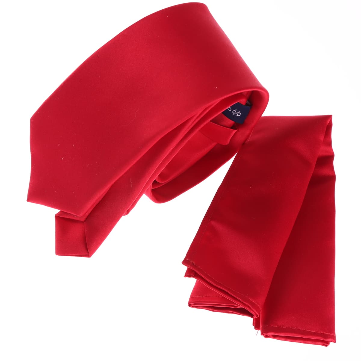 Set Corbata y Pa&ntilde;uelo Hombre Carlo Corinto Poli&eacute;ster Rojo image number null