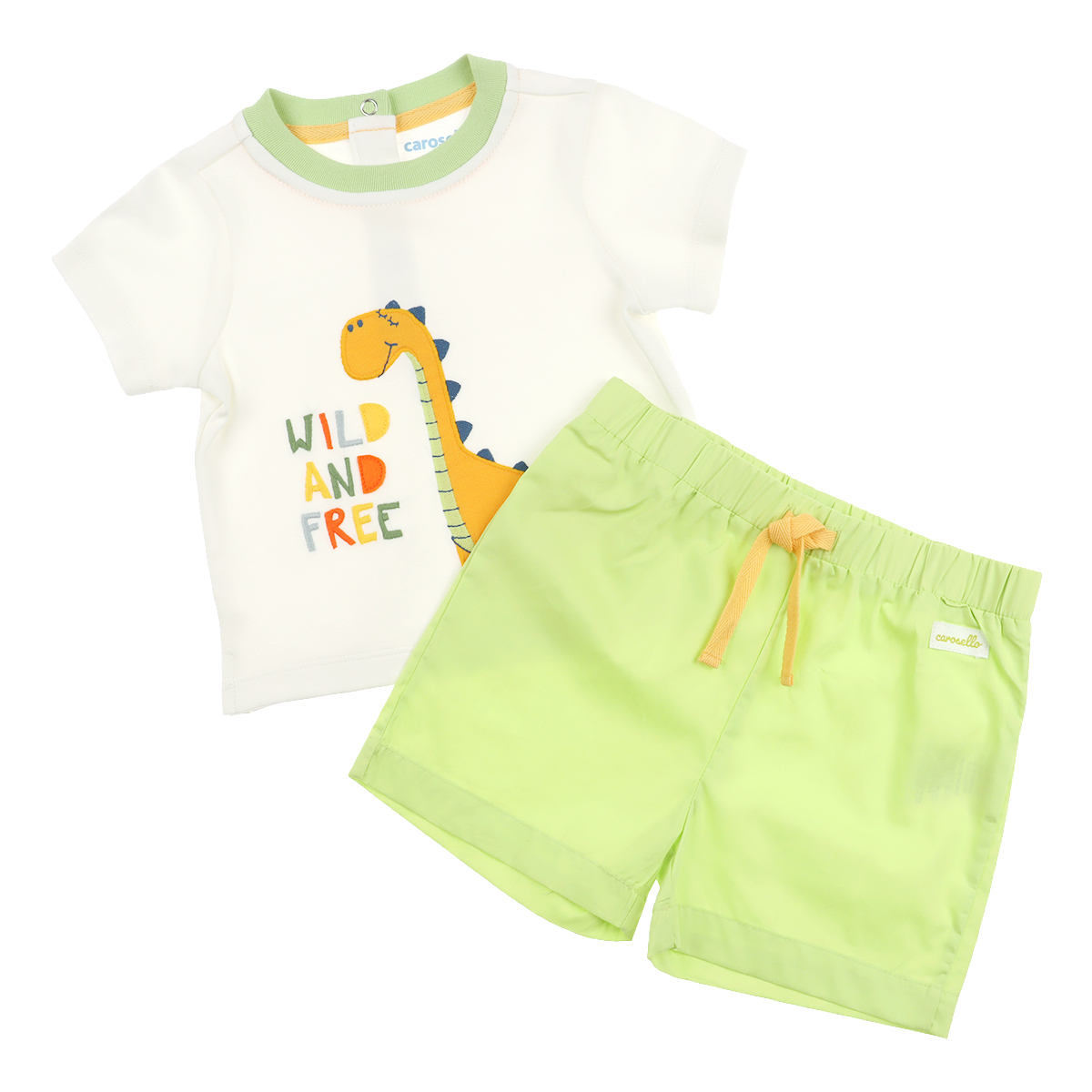 Conjunto Camisa Dinosaurio y Short Carosello para Beb&eacute; Ni&ntilde;o image number null