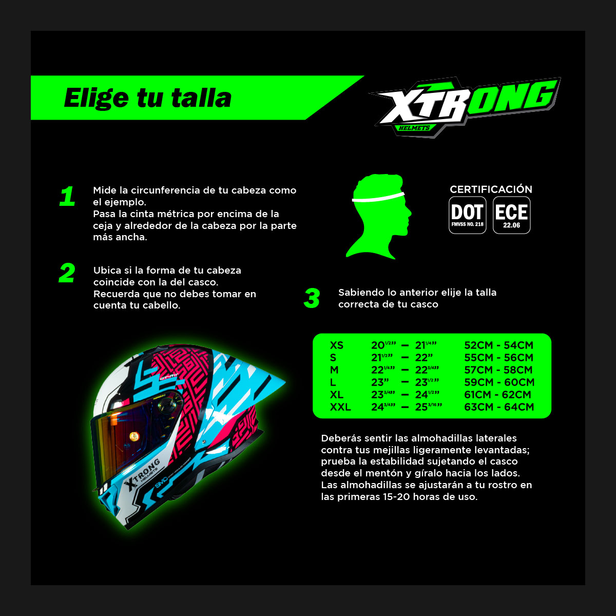 CASCO INTEGRAL XTR-352 R1 STRIKER AZUL BLANCO BRIL image number null