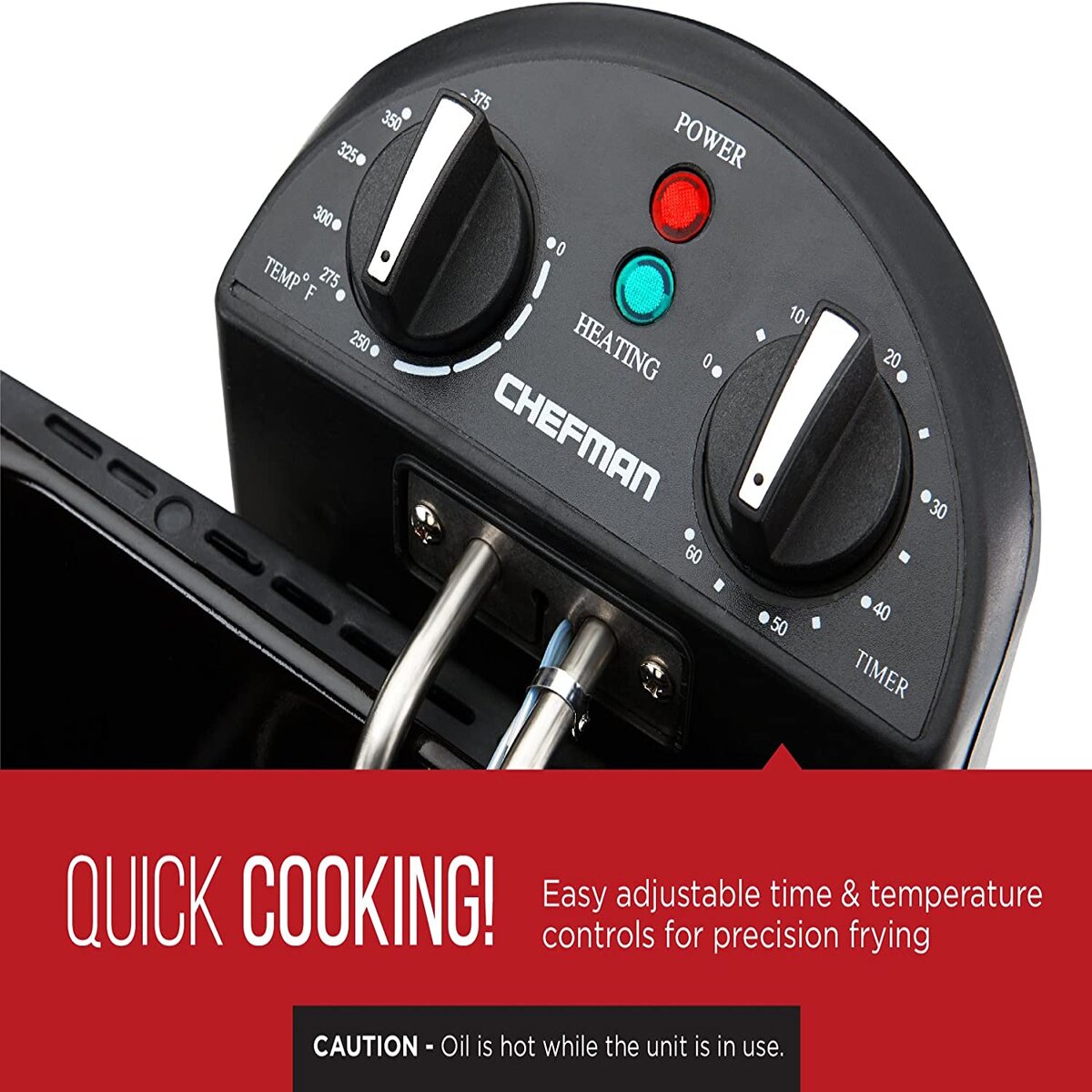 Freidora De Aceite Chefman 4.2 l Acero Inoxidable image number null
