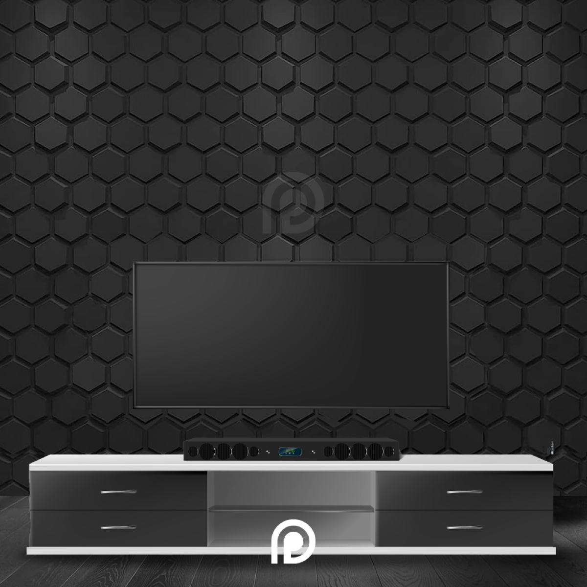Panel decorativo 3D Miel Negro 50x50cm Deco PVC image number null