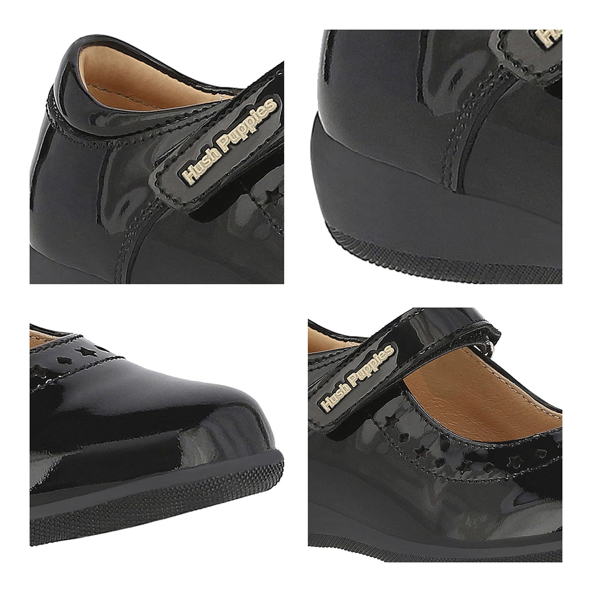 Balerina Escolar con Velcro 18-24 Negro para Ni&ntilde;a HUSH PUPPIES image number null