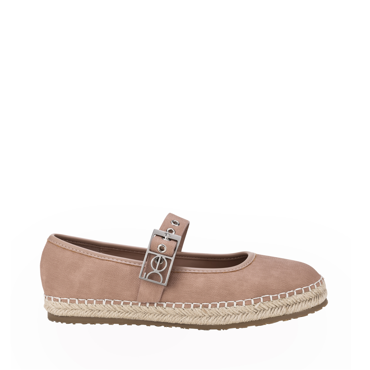 Alpargata Balerina Aplicaci&oacute;n Yute Cloe Carne con Correa para Mujer image number null