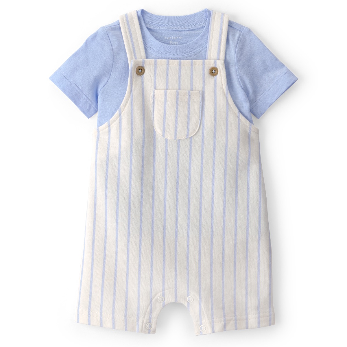 Conjunto de Peto y Playera con Dise&ntilde;o Rayas Carter's para Beb&eacute; Ni&ntilde;o image number null