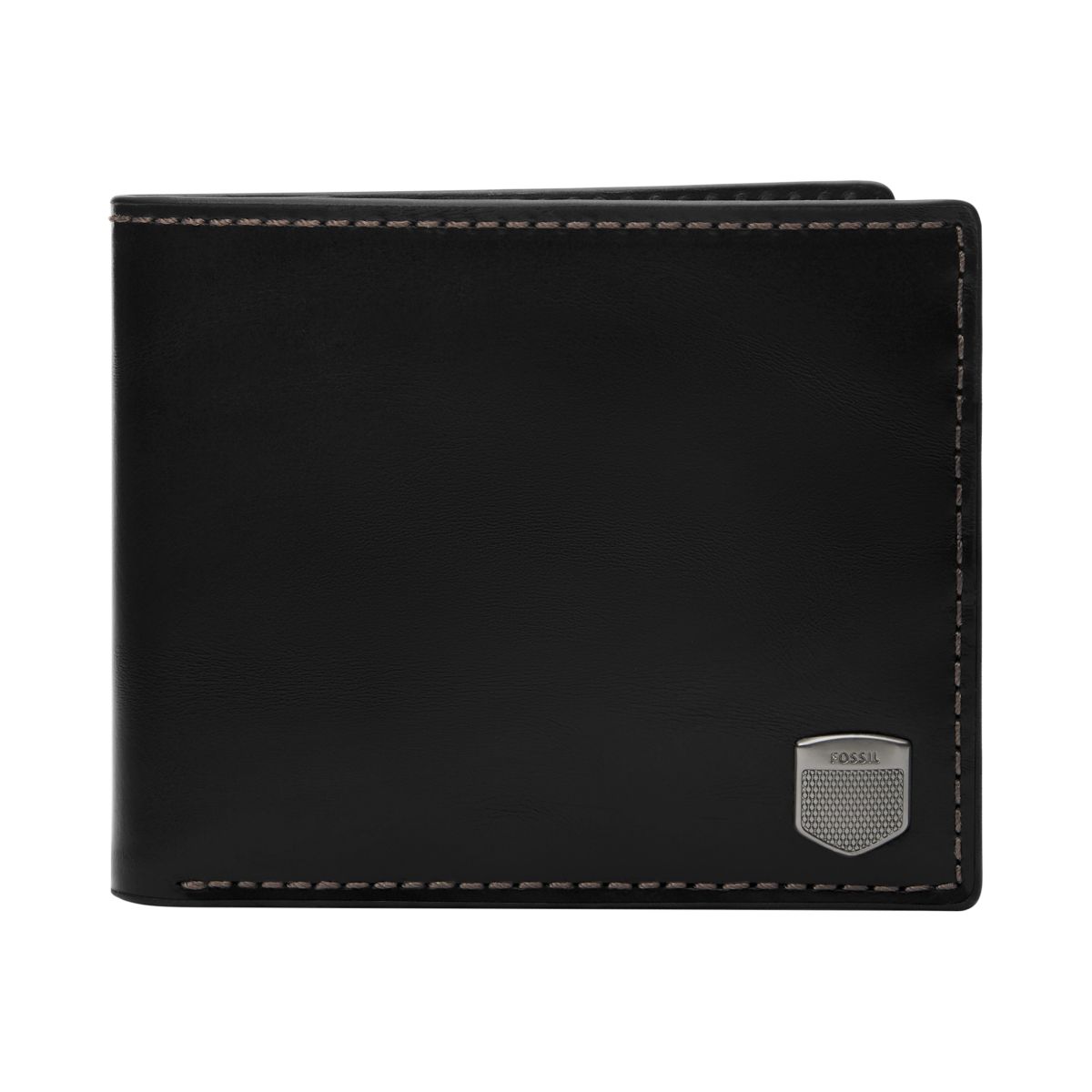 Cartera Bifold De Piel Negra Fossil Para Hombre image number null
