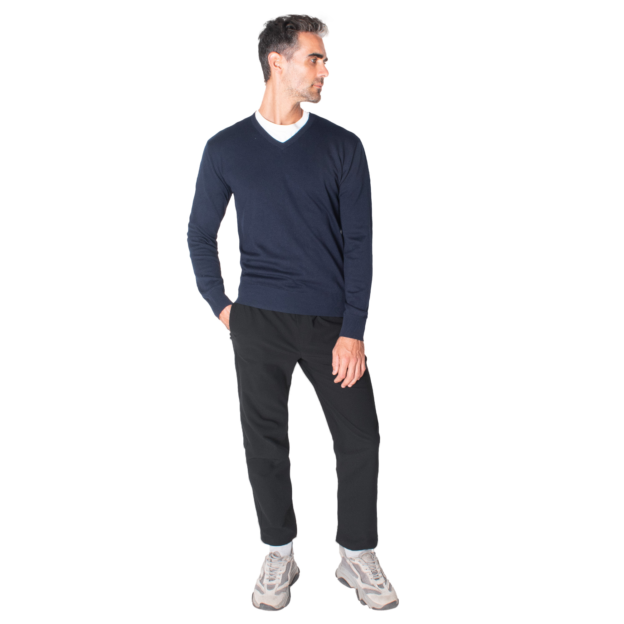 Su&eacute;ter Regular Fit Cuelllo V Generra para Hombre image number null