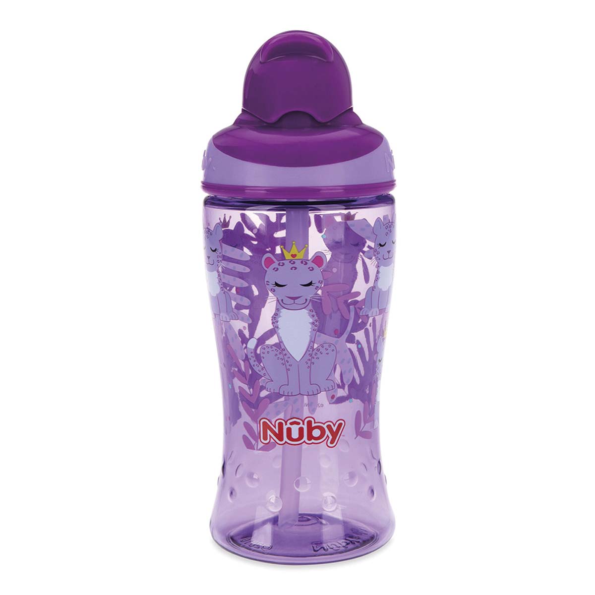 Vaso Nuby Thirsty Kids Morado/Chita image number null