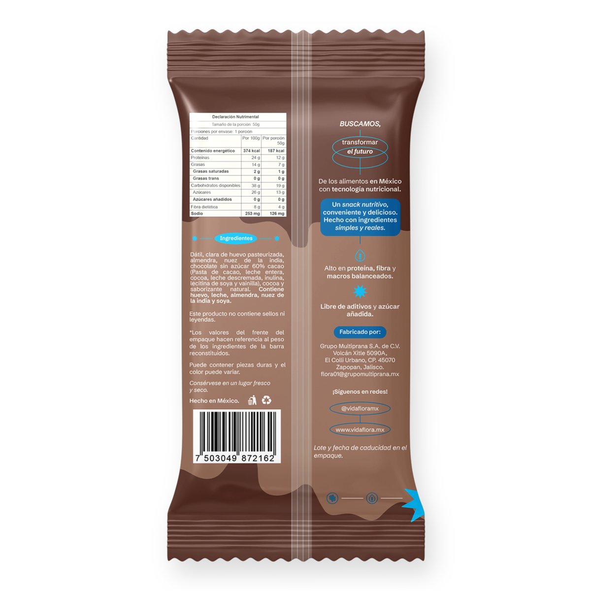 Barra Desayuno Brownie Flora01 50 g image number null