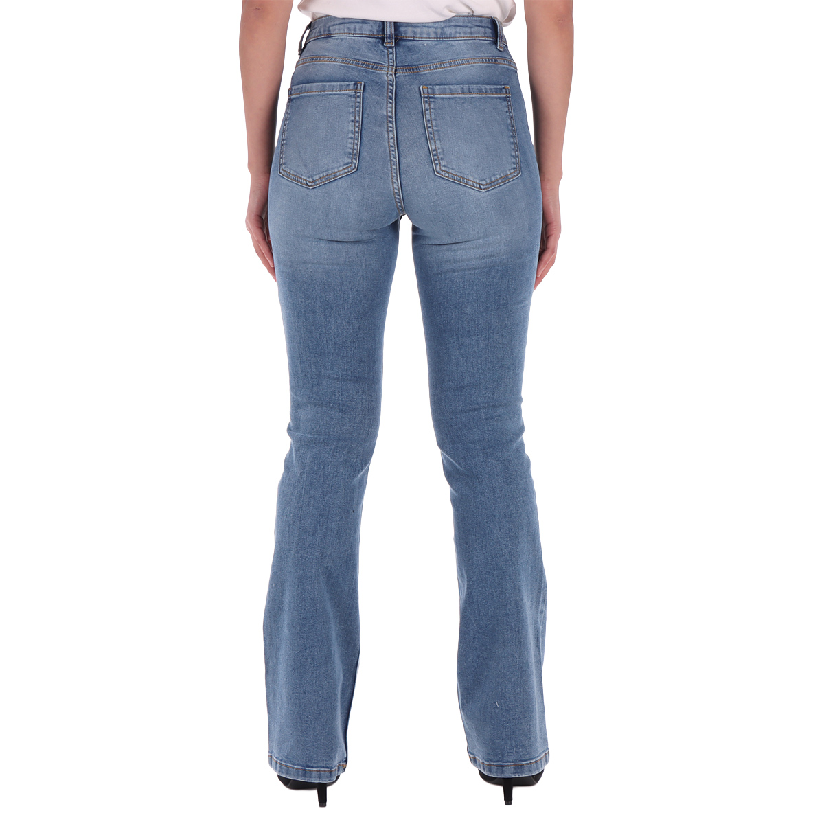Jeans Corte Acampanado Lavado Medio OVS para Mujer image number null