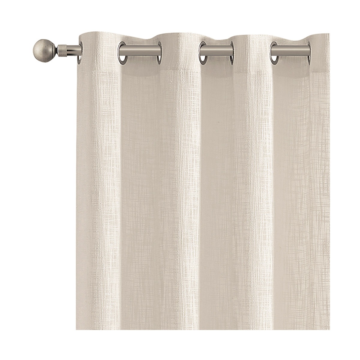 Cortinas Vh 2 Translucida Ivy 130x213cm Natural image number null
