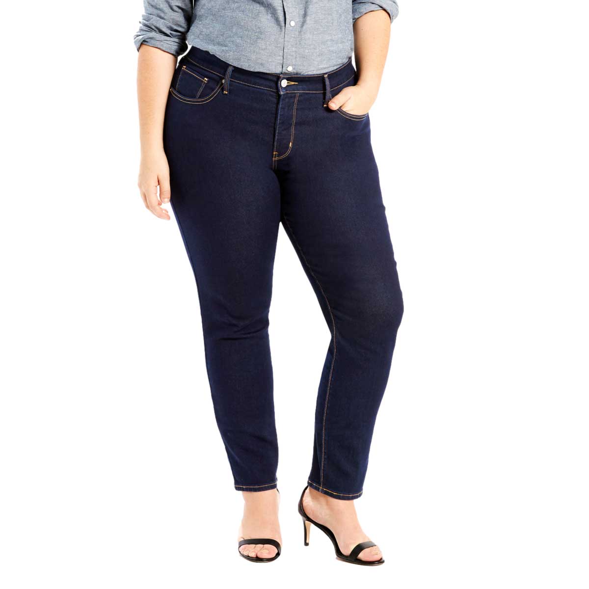Jeans Tubo Levi's 311 Cintura Media Para Mujer Curvy image number null