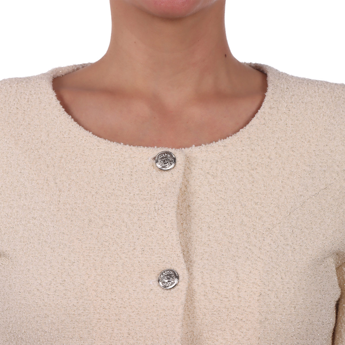 Saco Texturizado con Botones y Bolsillos Zucca para Mujer image number null
