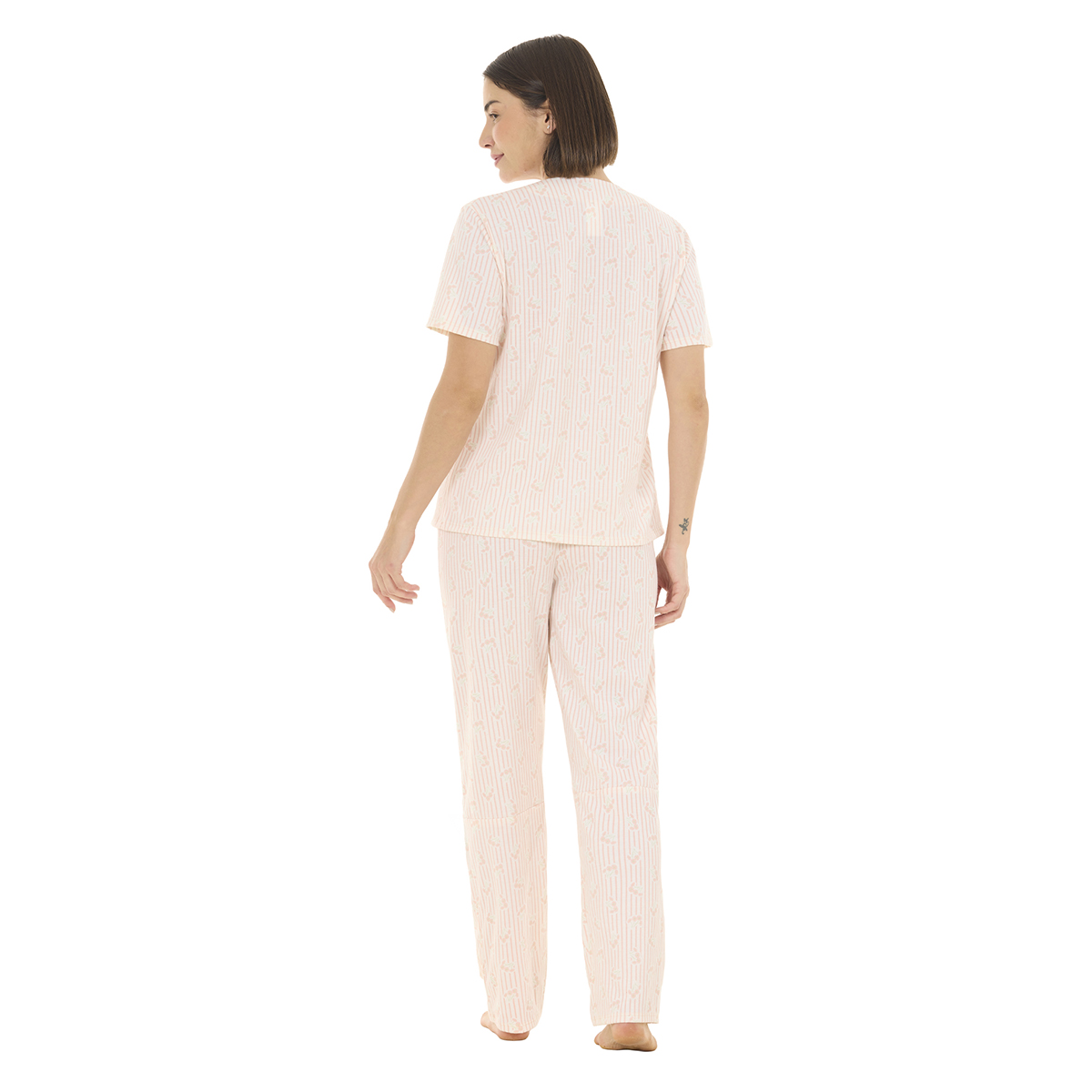 Pijama Camisa Manga Corta Y Pantal&oacute;n Tops & Bottoms Para Mujer image number null