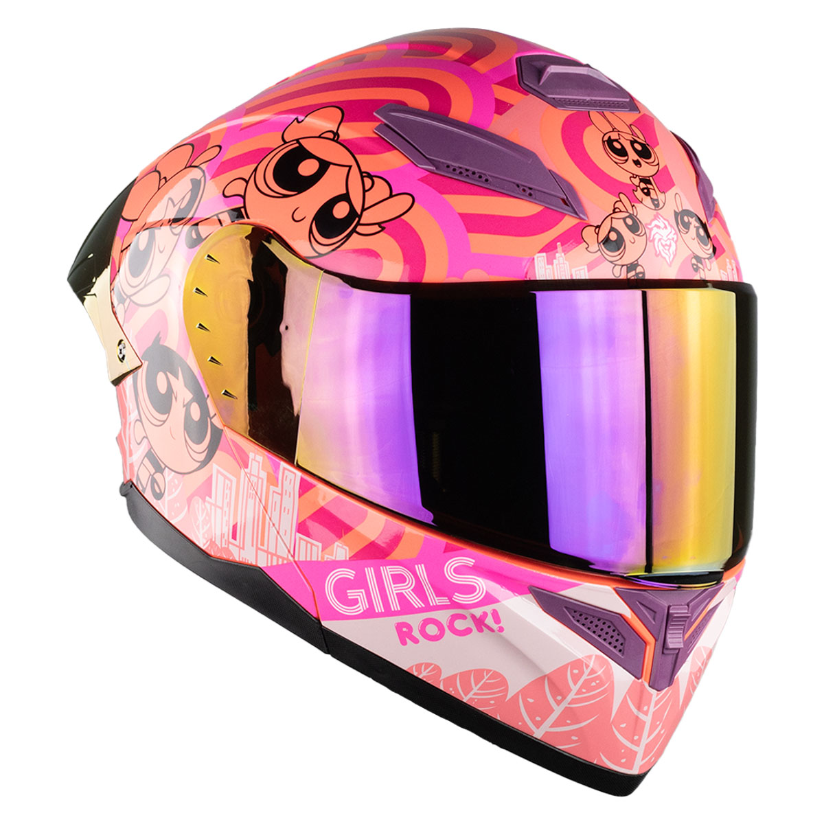 CASCO ABATIBLE STARK CN CHICAS SUPERPODEROSAS ROSA image number null