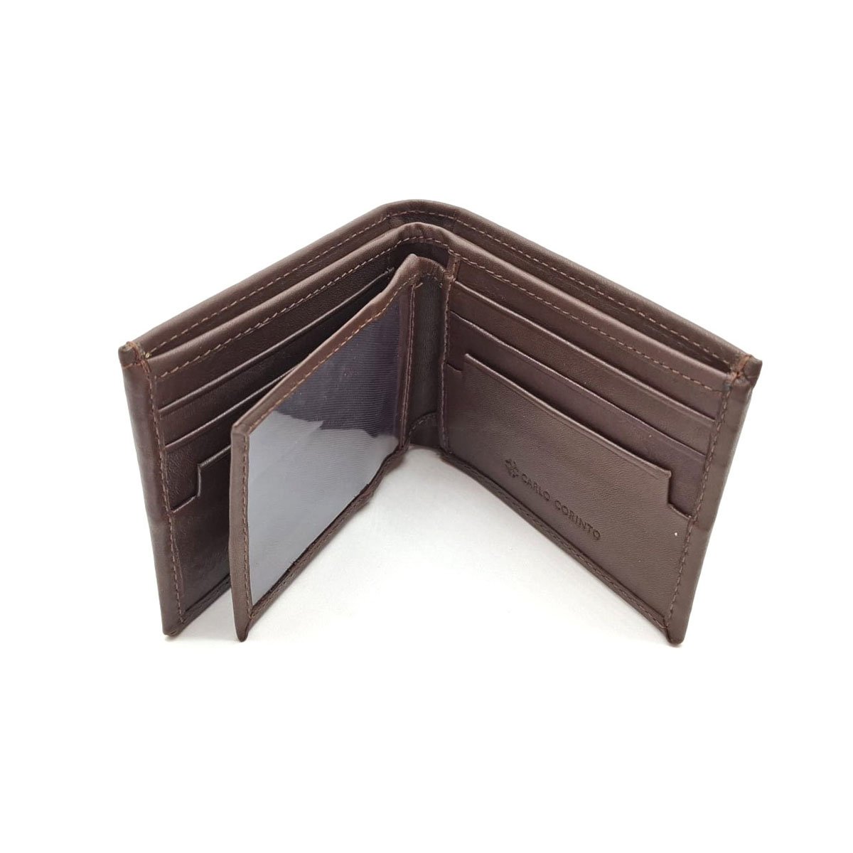 Cartera en Piel Vacuno Carlo Corinto Caf&eacute; Oscuro para Hombre image number null