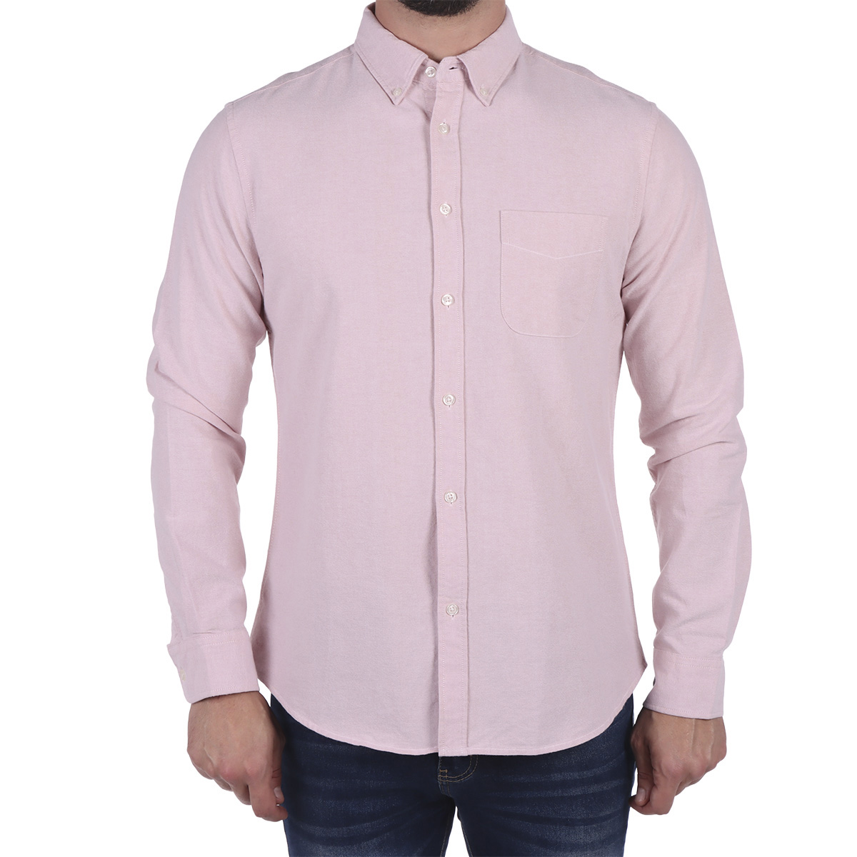 Camisa Oxford Manga Larga Dise&ntilde;o Liso Jeanius para Hombre image number null