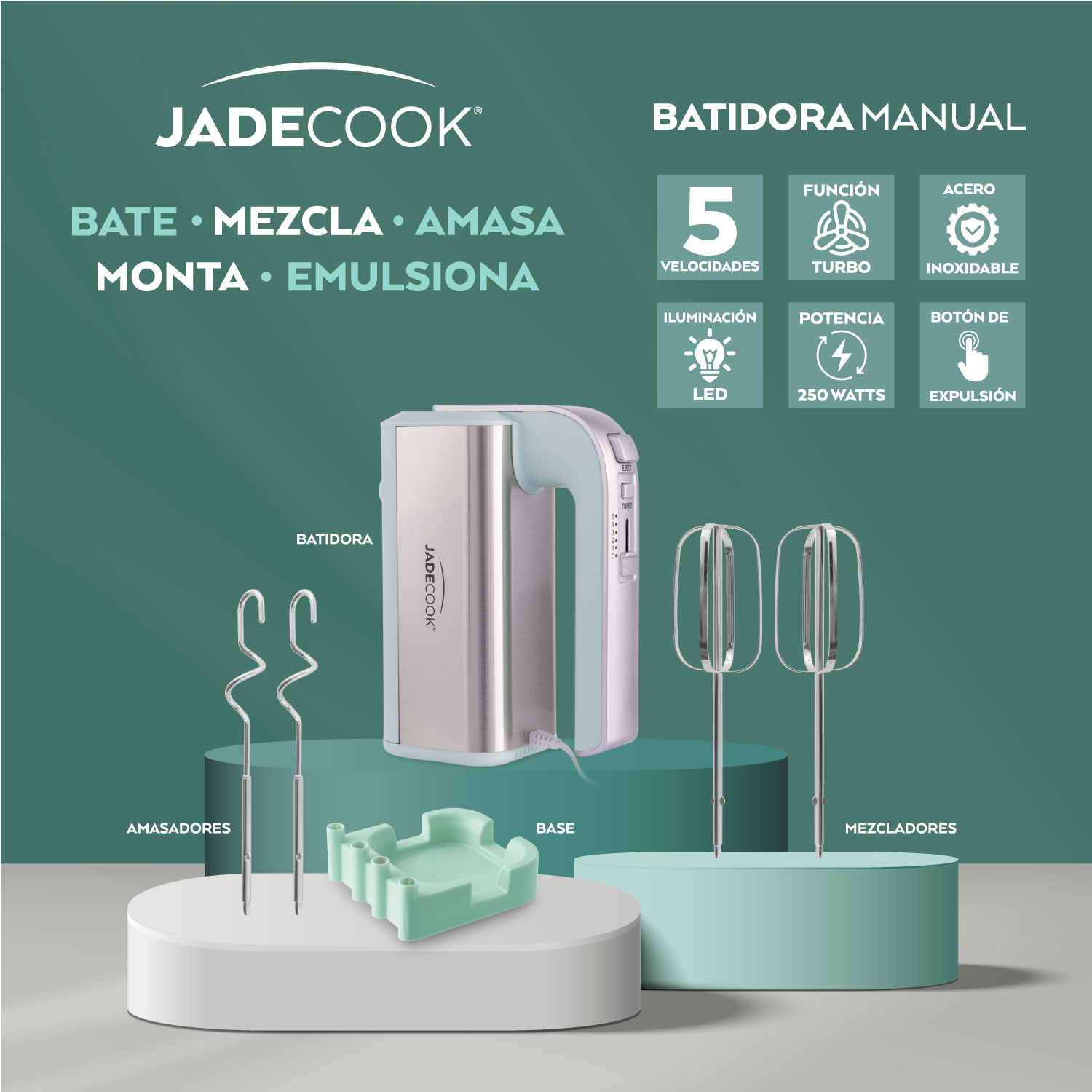 Batidora Manual 5 Vl Jade Cook image number null