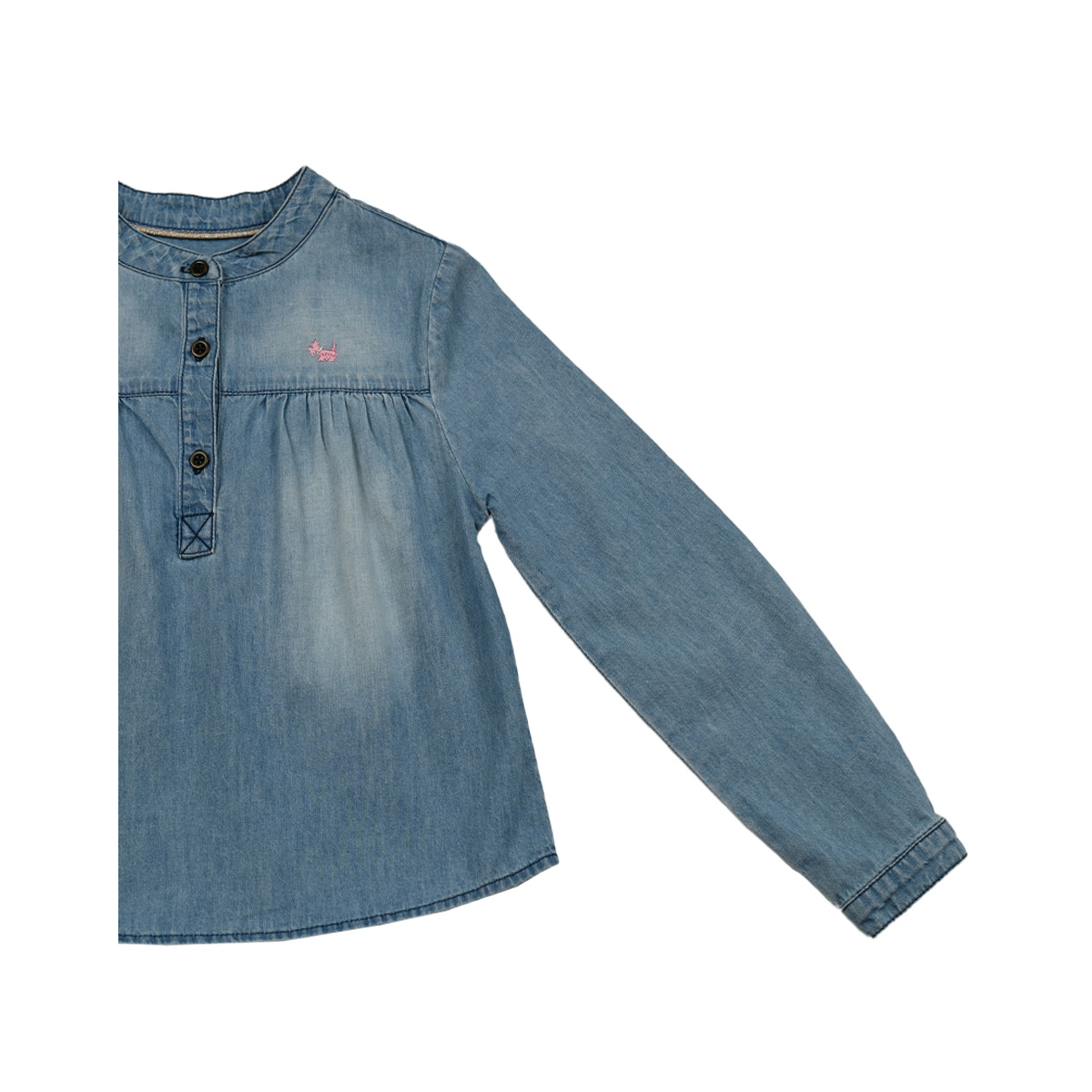Blusa Manga Larga De Mezclilla Ally Ferrioni Para Beb&eacute; image number null
