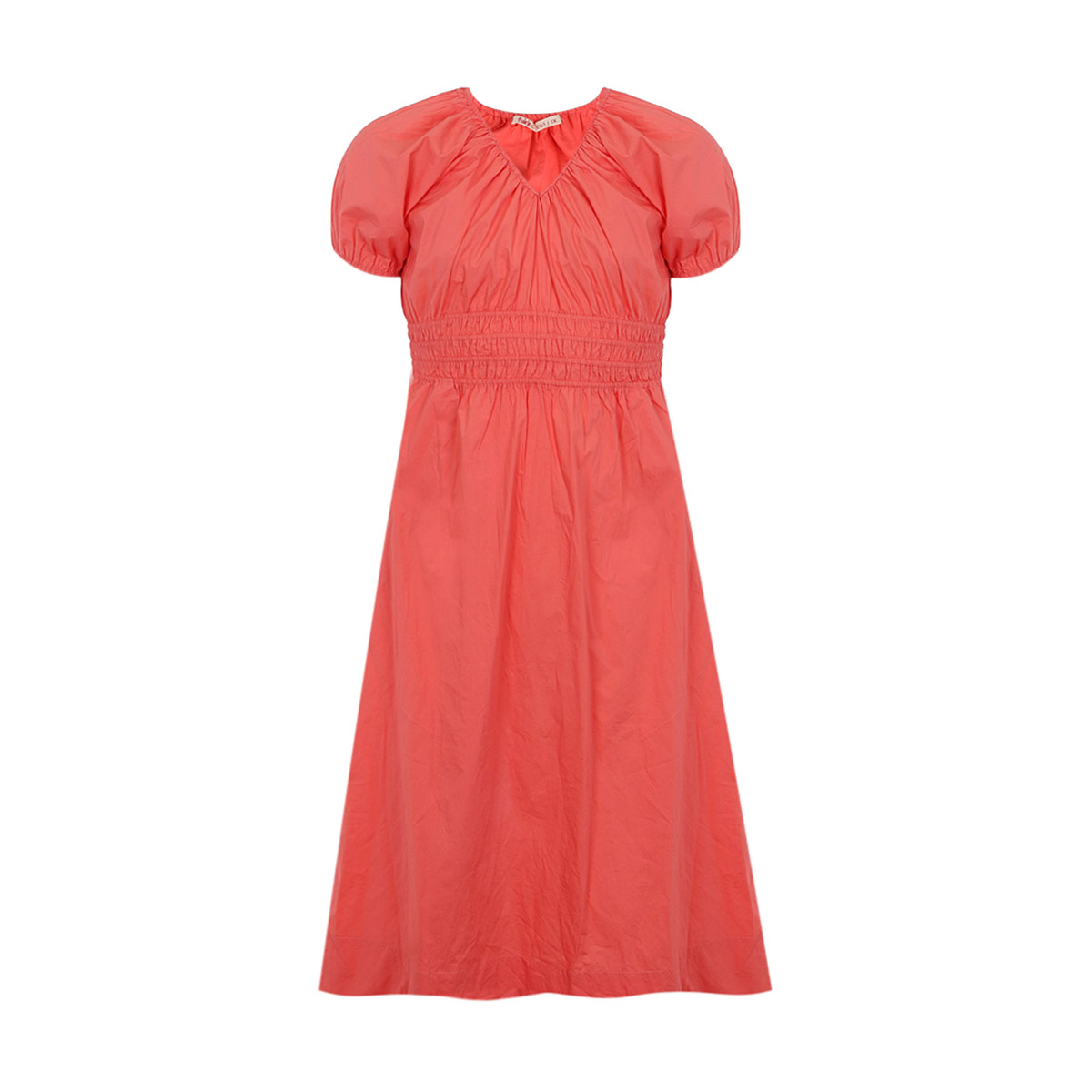 Vestido Manga Corta De Popelina Fukka Para Mujer Curvy image number null