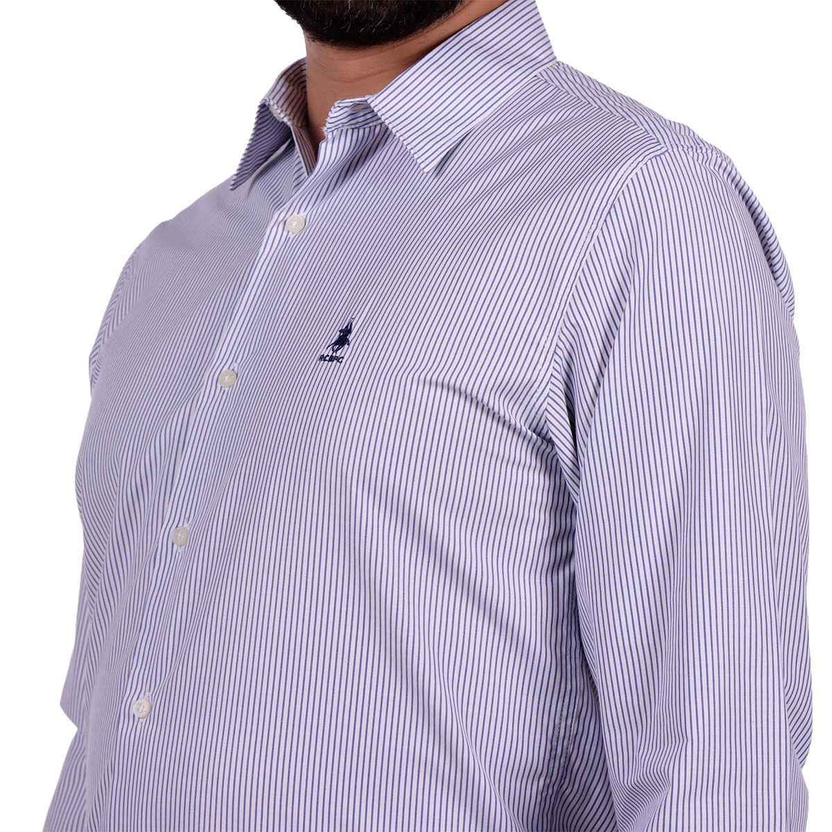 Camisa Manga Larga Slim Fit Rayas Polo Club para Hombre image number null