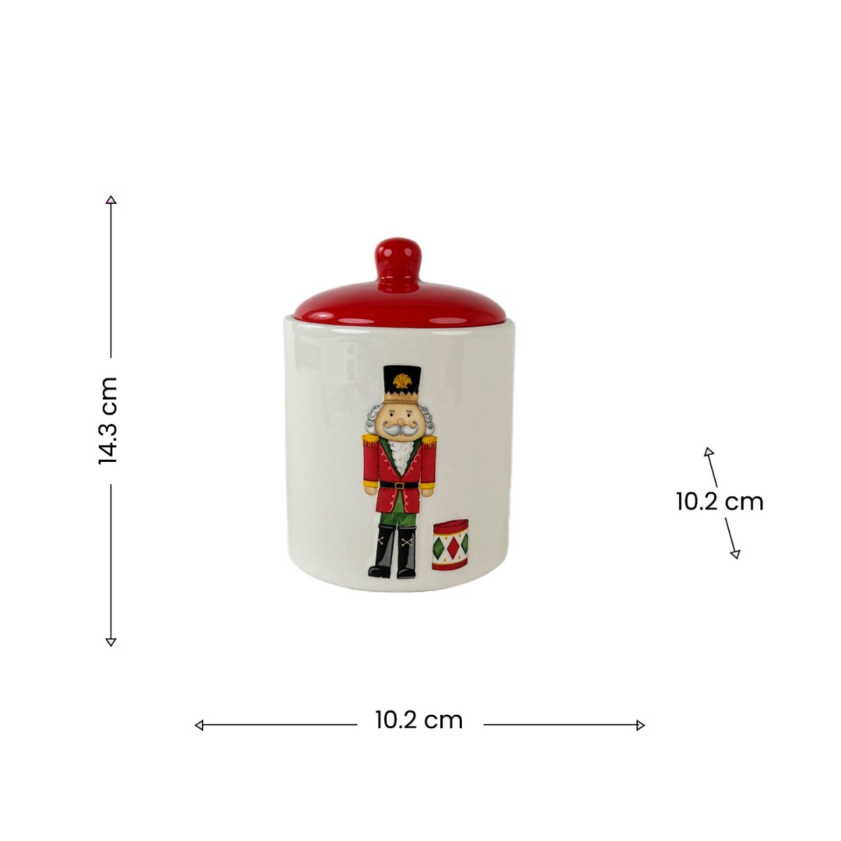 Envase Decorativo Con Tapa Xmas Dolomita image number null