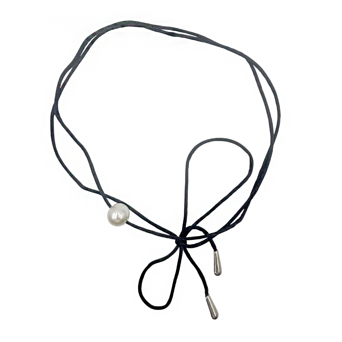 Choker Liston Cuero Perla Aktuales Para Mujer image number null