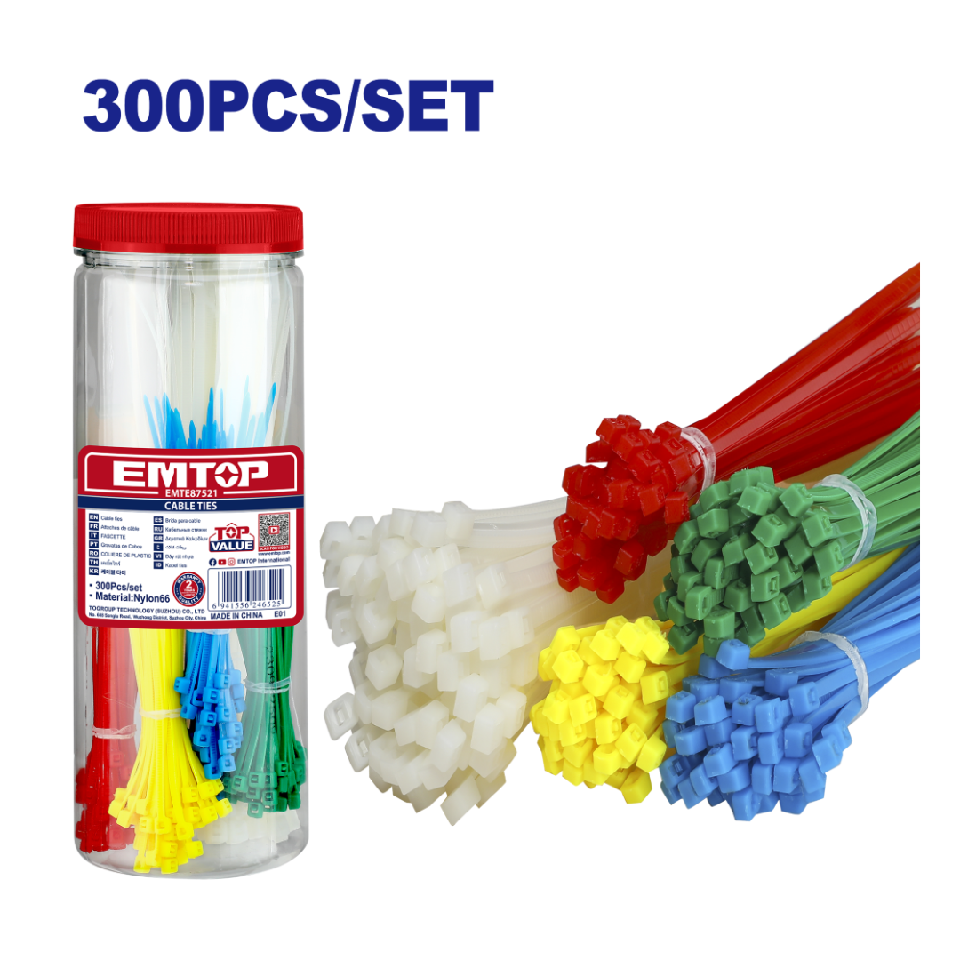 PAQUETE 300 SINCHOS DE COLOR AZ ROJ AM VE Y BL image number null