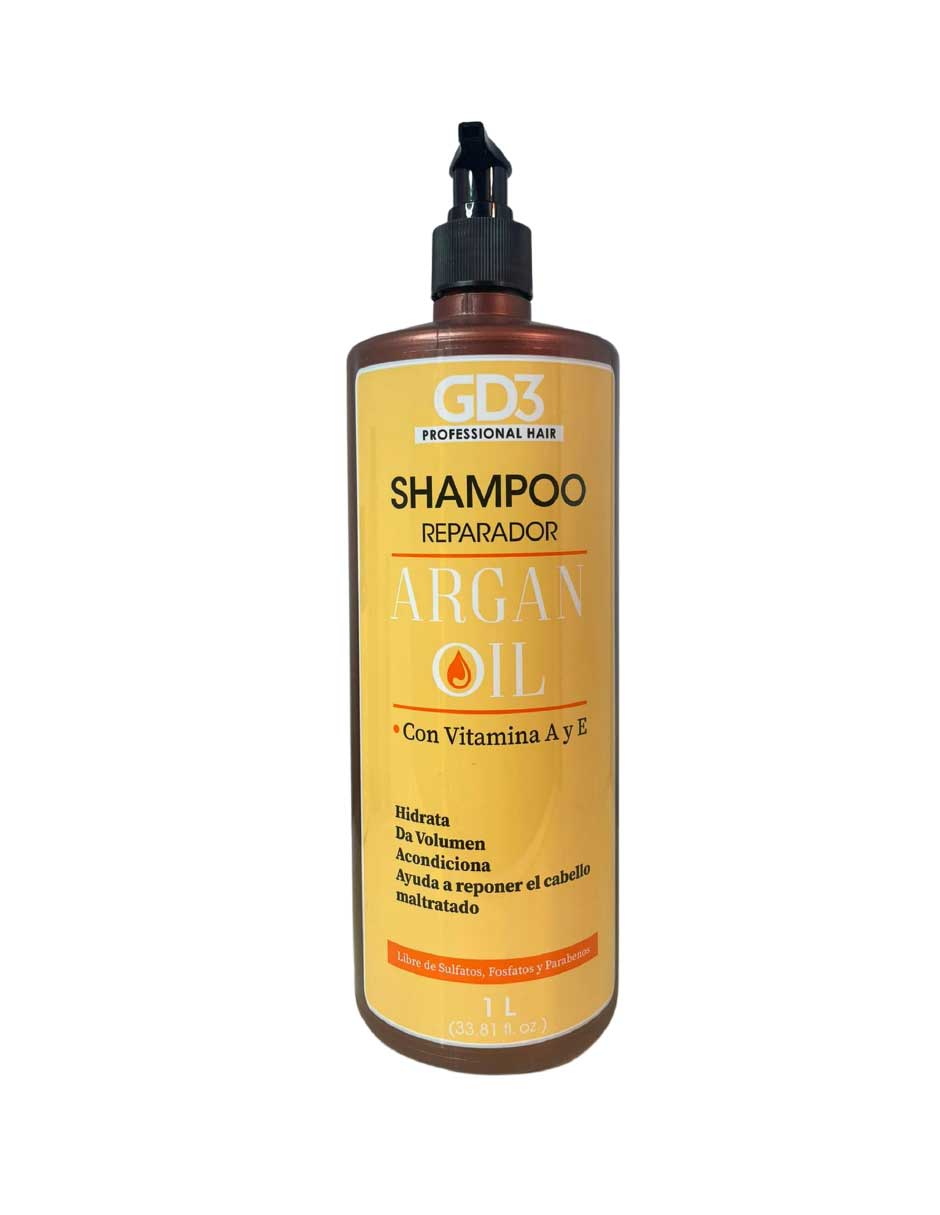 Shampoo reparador GD3 con aceite de Argan 1 lt, 33.81 oz image number null