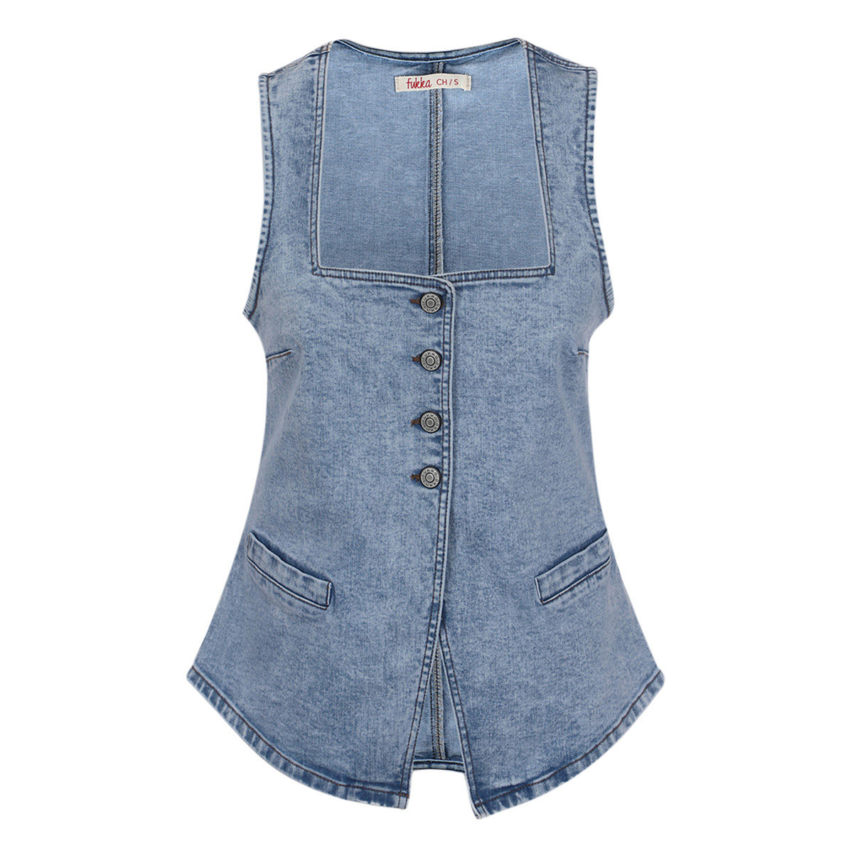 Chaleco Mezclilla Fukka para Mujer Junior image number null