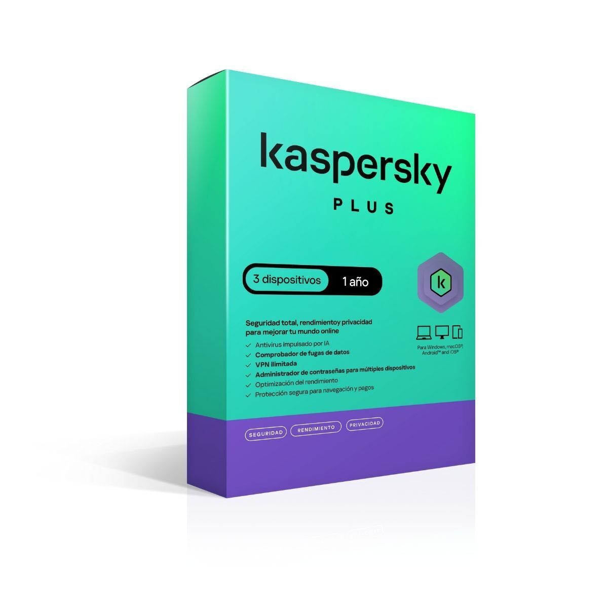 Kaspersky plus 3 dispositivos 1 a&ntilde;o image number null