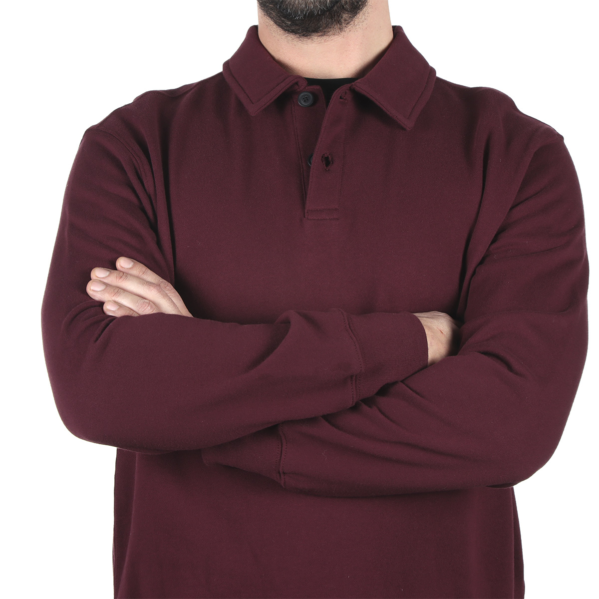 Sudadera Polo Cuello con Botones J.OPUS para Hombre image number null