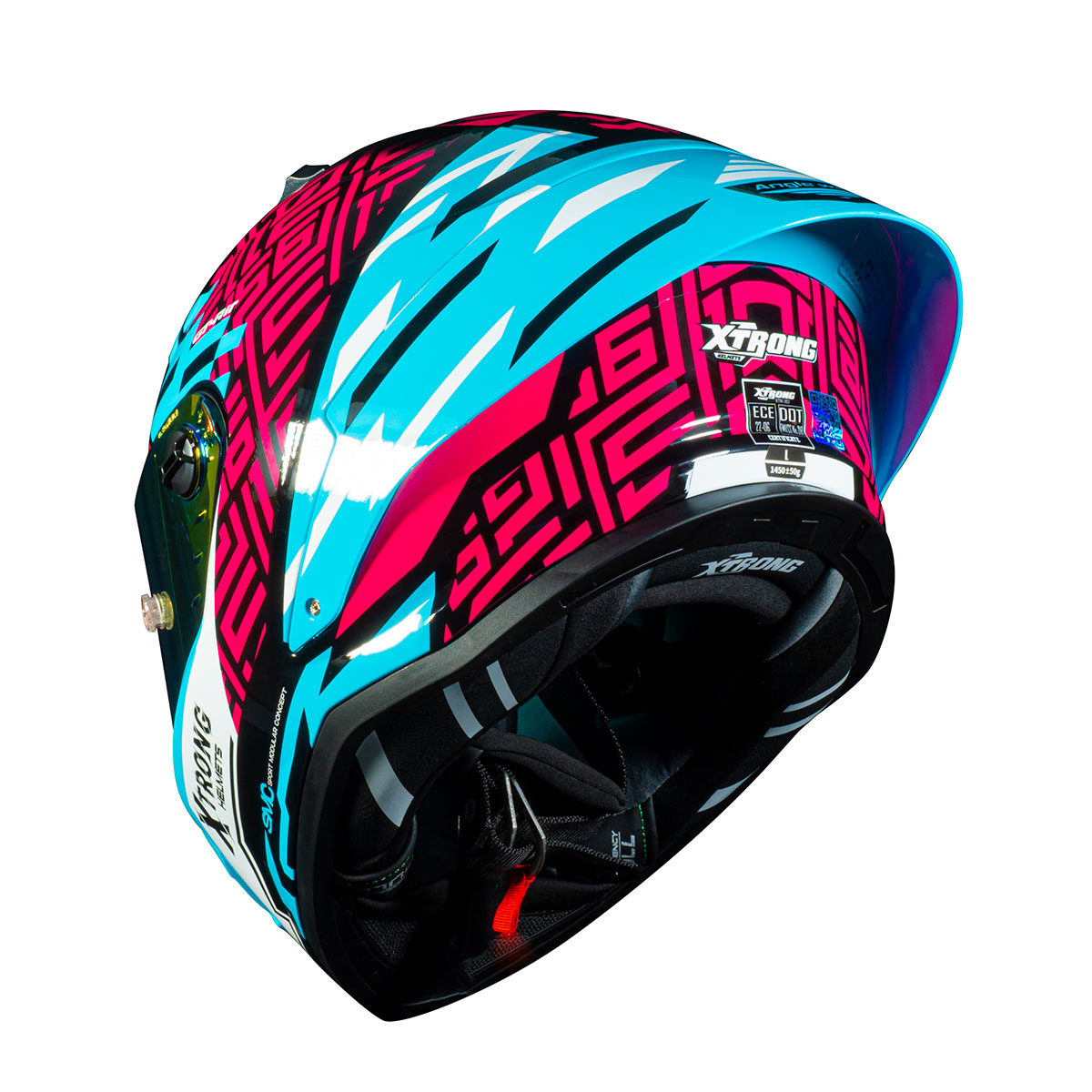 CASCO INTEGRAL XTR-352 R1 STRIKER AZUL BLANCO BRIL image number null