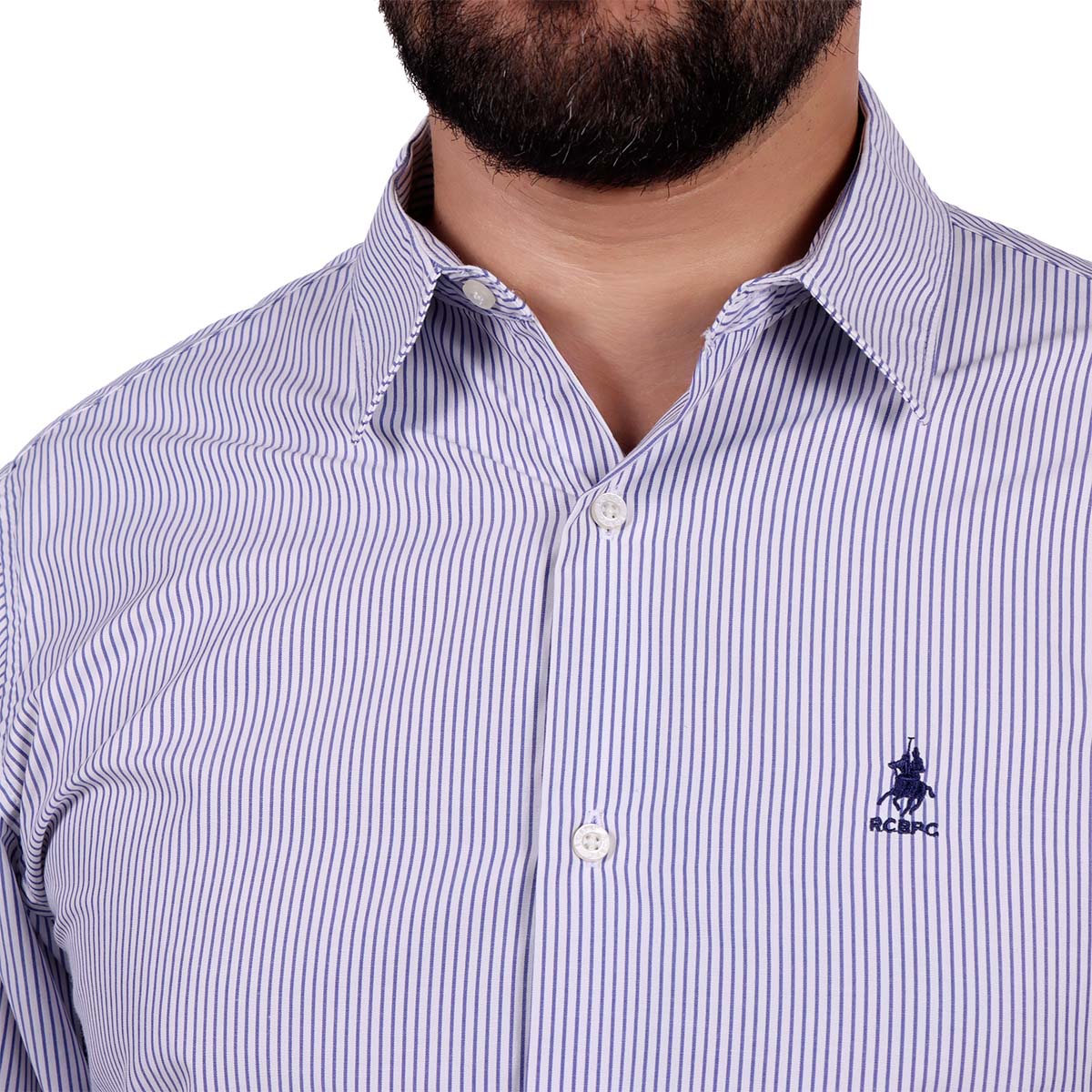 Camisa Manga Larga Slim Fit Rayas Polo Club para Hombre image number null