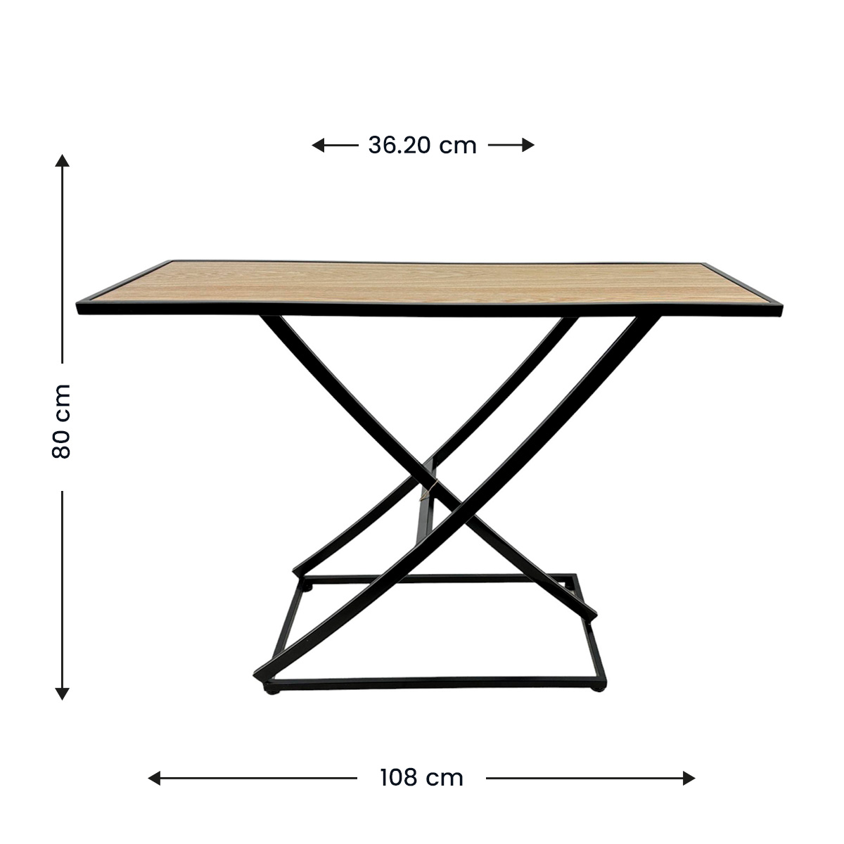 Consola Superf Madera Patas Negras Col Bar 14 HOME & DETAILS image number null