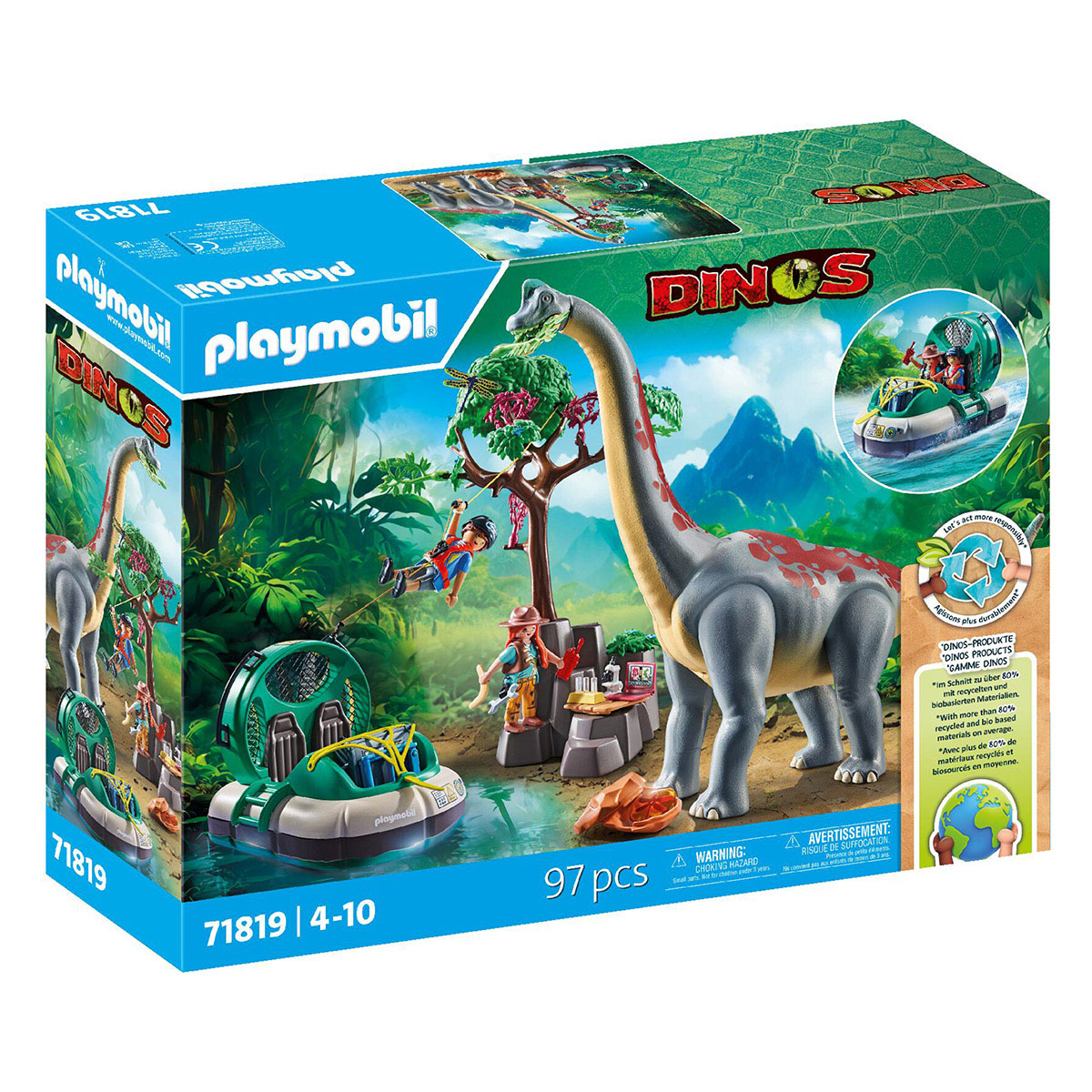 Braquiosaurio Con Aerodeslizador Playmobil image number null