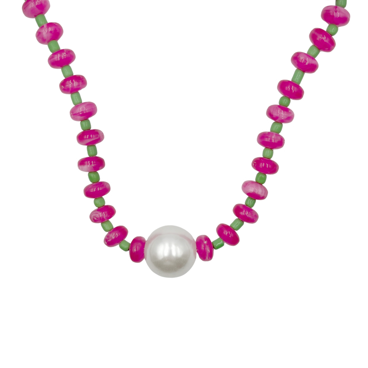Collar Chaquiras Ros Aktuales Para Mujer image number null