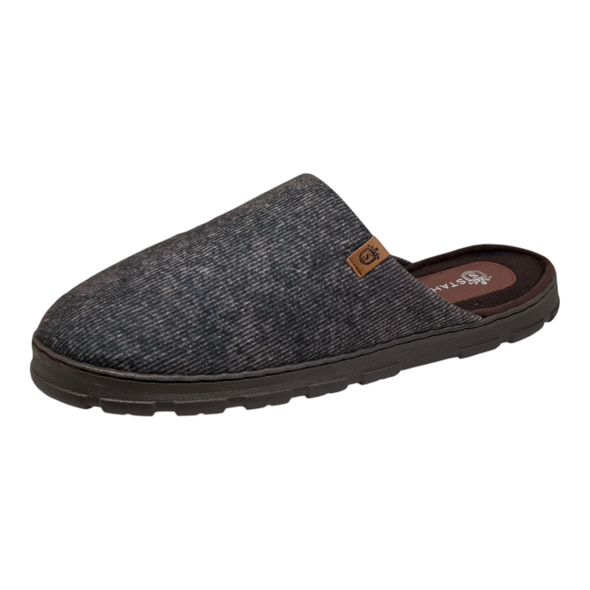Pantufla Textura Stahl Caf&eacute; para Hombre image number null