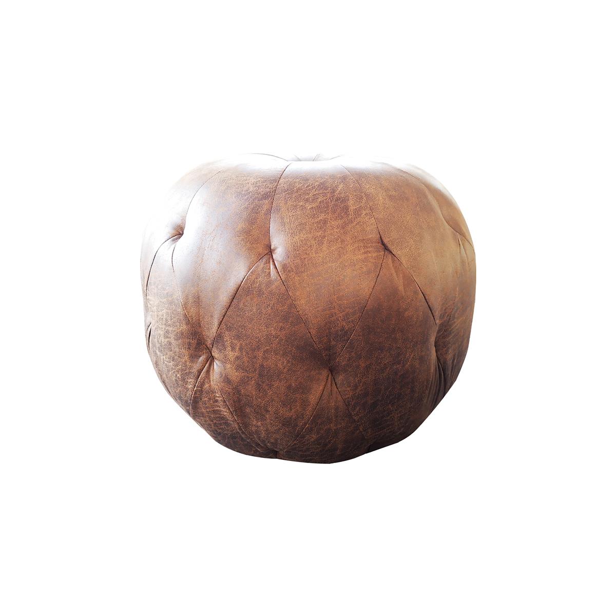 Puff Ormand Leather Brown Vintage Home image number null