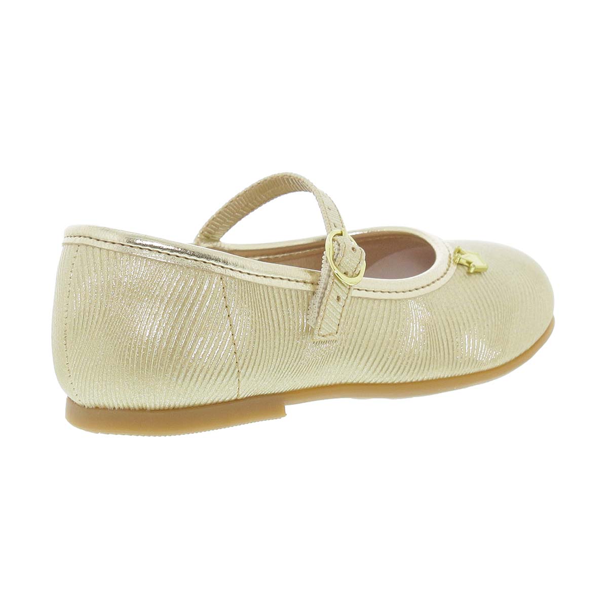 Zapato con Hebilla Molekinha Dorado Aplicaci&oacute;n para Ni&ntilde;a image number null