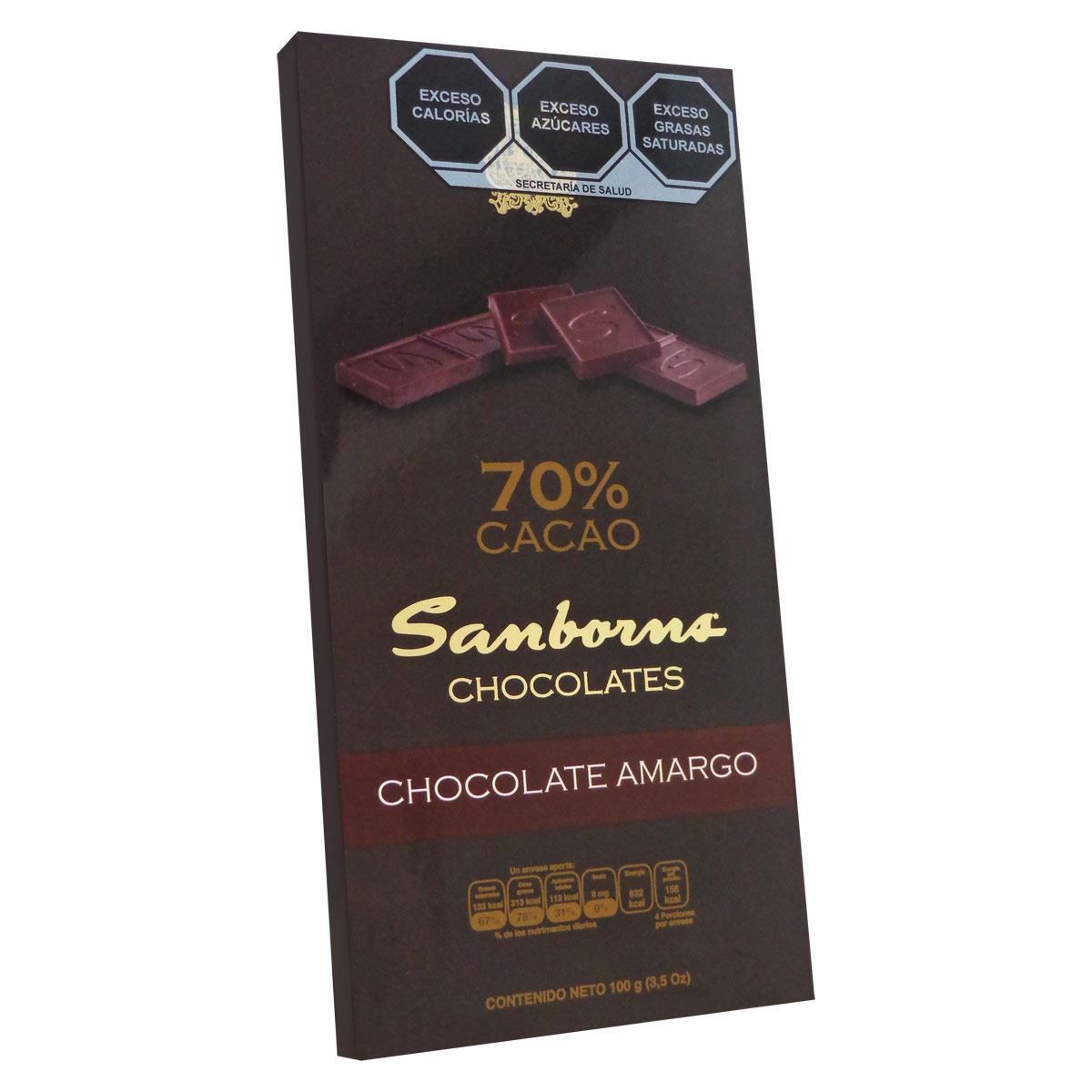Tablilla chocolate oscuro 70% cacao 100 gramos image number null