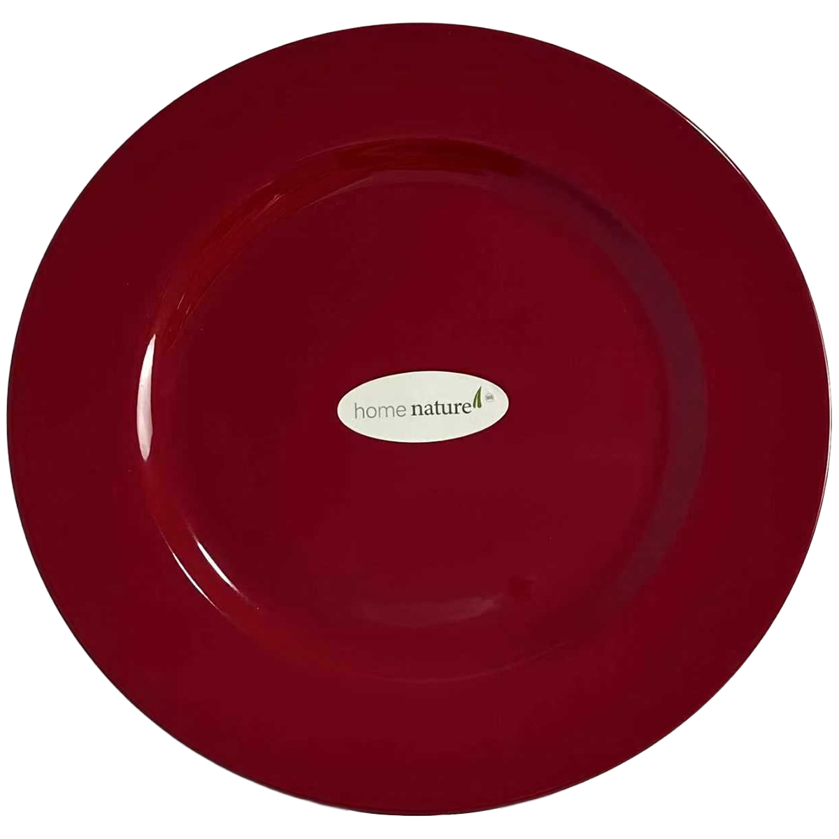 Home Nature Plato Base Redondo Rojo Brillante de Polipropileno de 33*33cm image number null