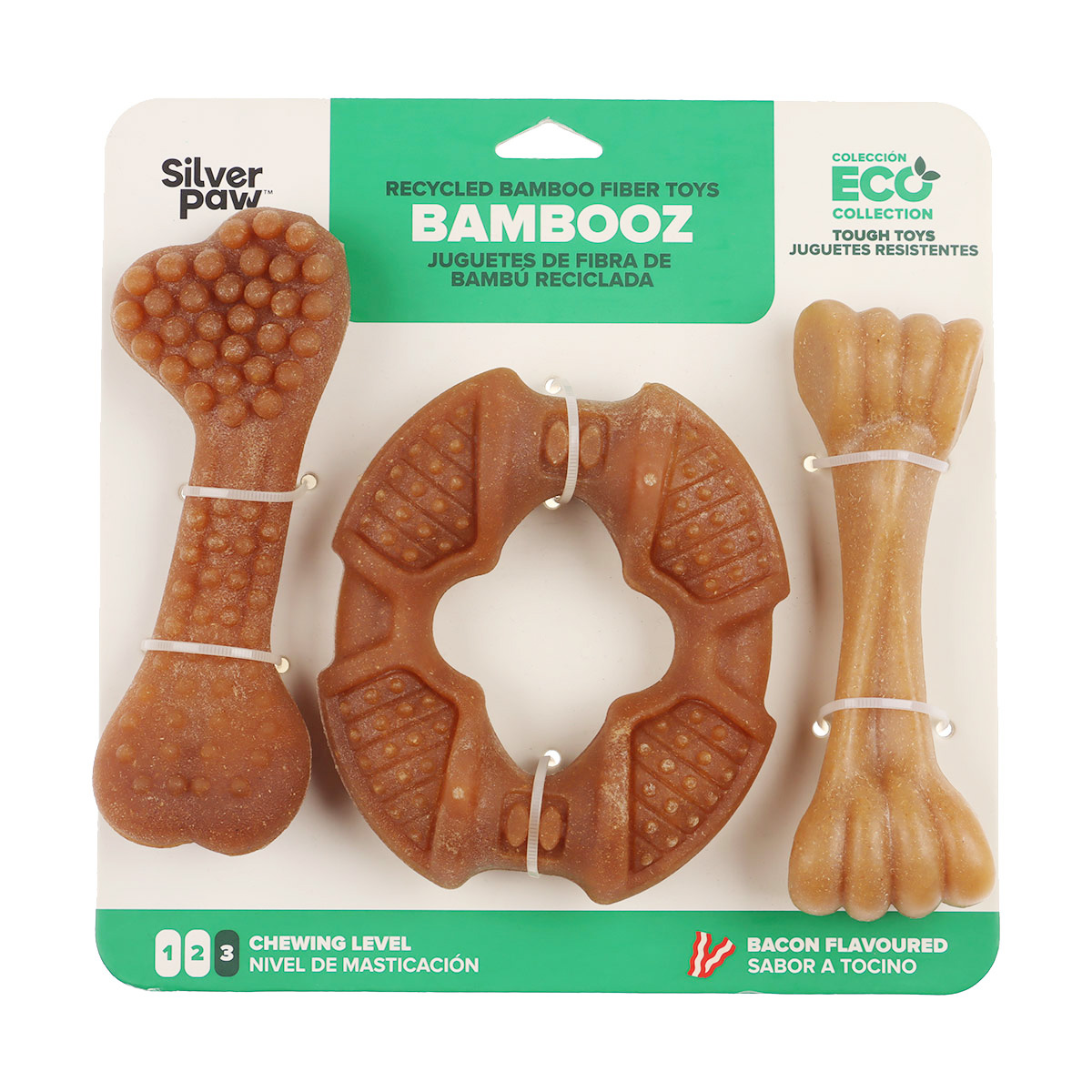Mordederas Ecol&oacute;gicas de Bamboo Pata Plata para Perro image number null