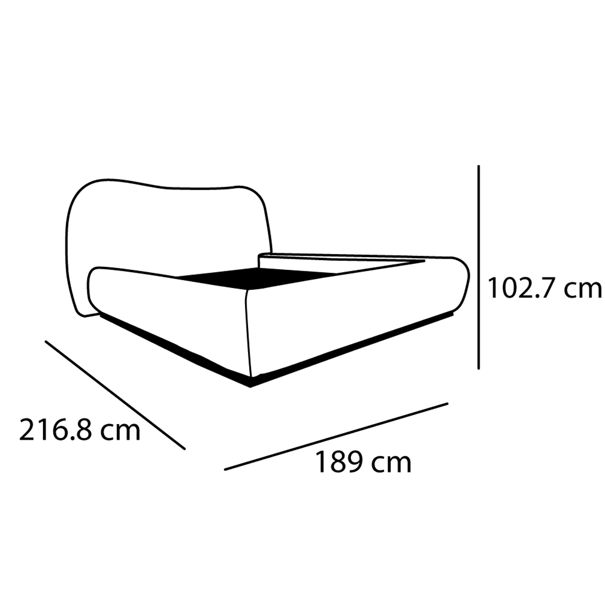 Cama Storm Queen Pizarra image number null