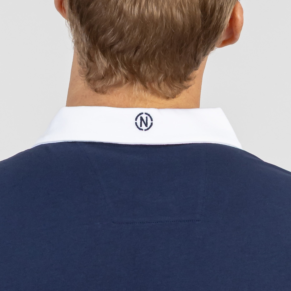 Playera Polo Regular Fit Nautica Azul Oscuro Combinado Manga Corta para Hombre image number null