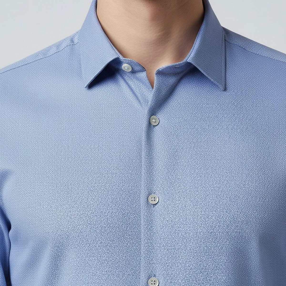 Camisa de Vestir Slim Fit DKNY Azul Oscuro Textura Manga Larga para Hombre image number null