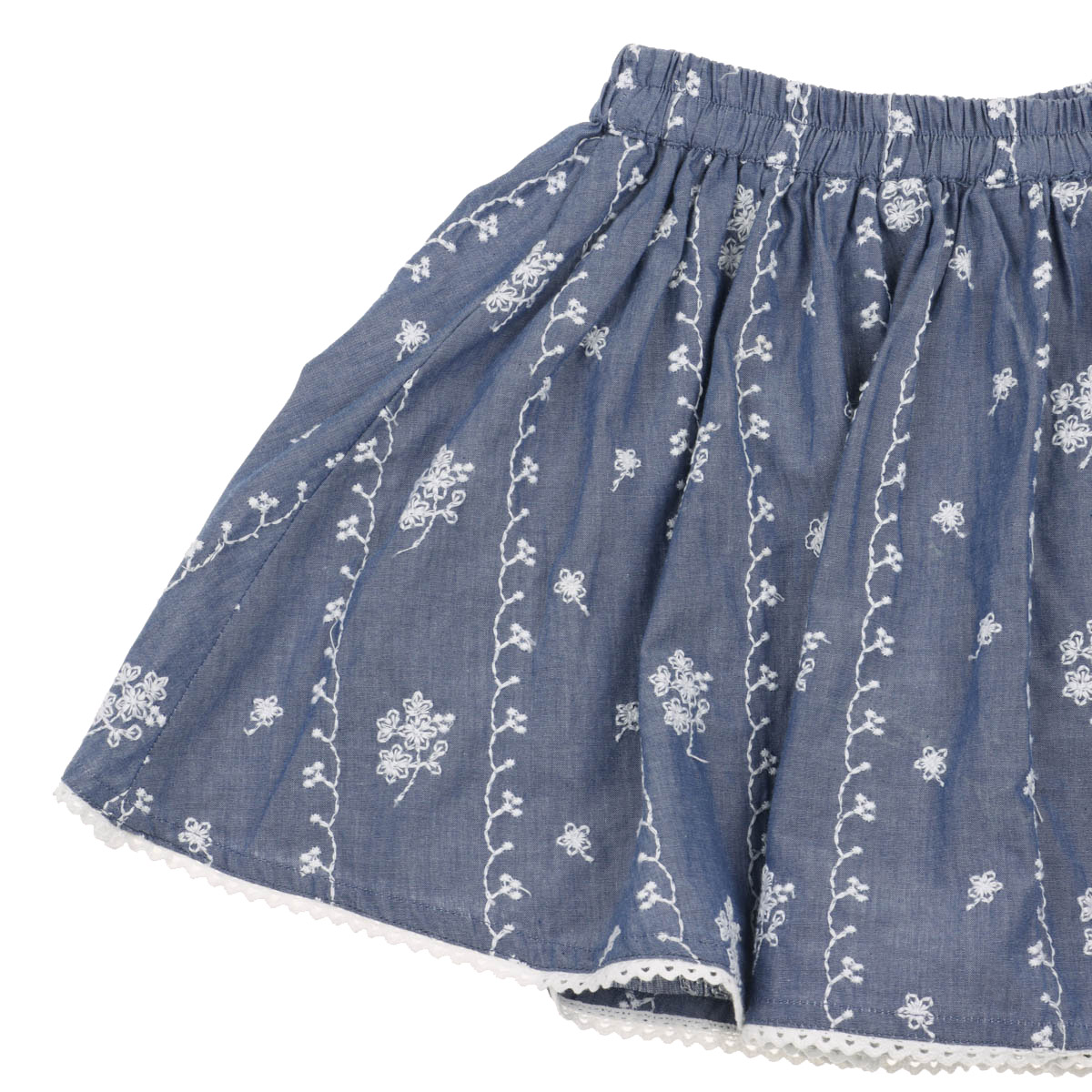 Falda Denim Bordada Floral Casual De OVS para Ni&ntilde;a image number null