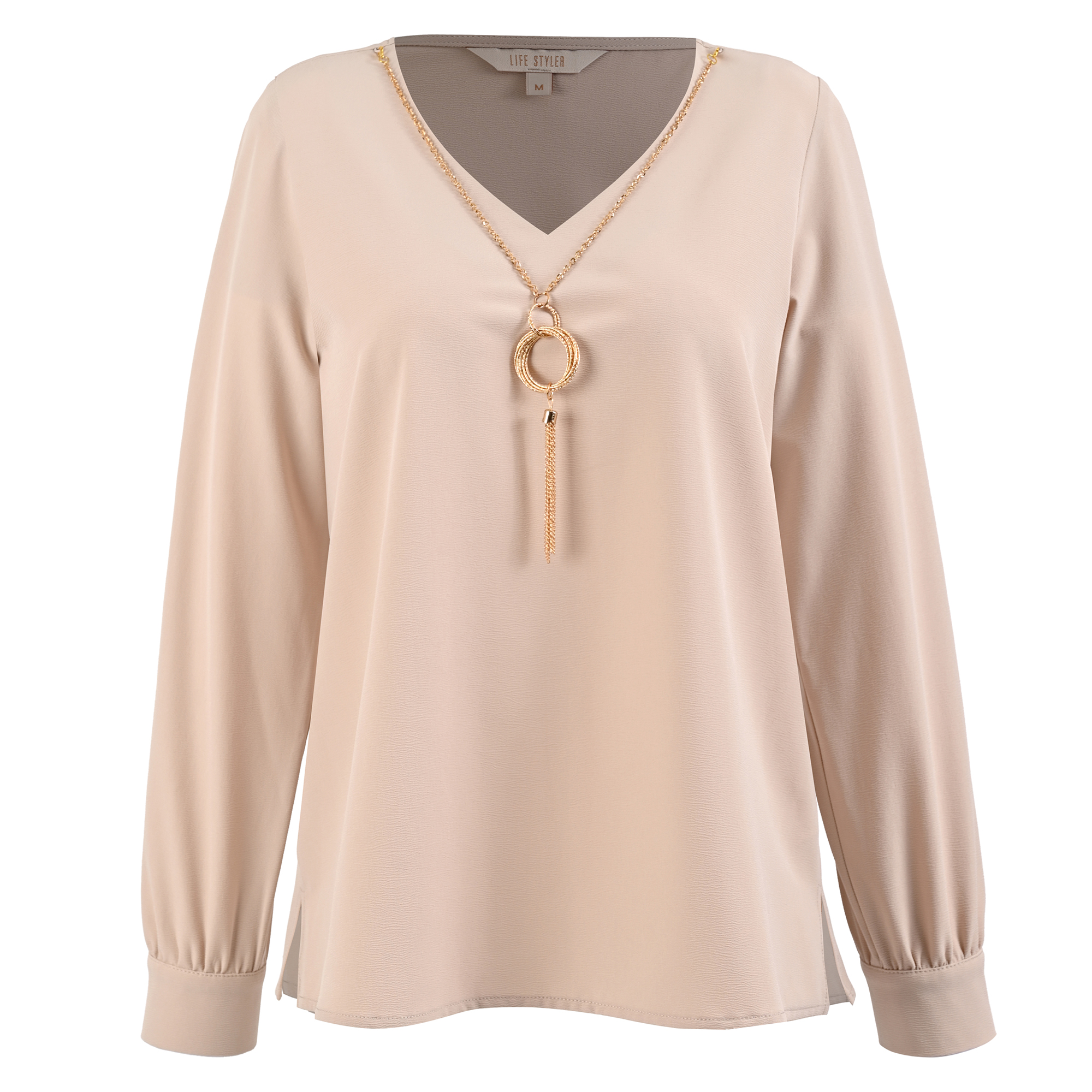 Blusa Cuello V Life Styler Para Mujer image number null