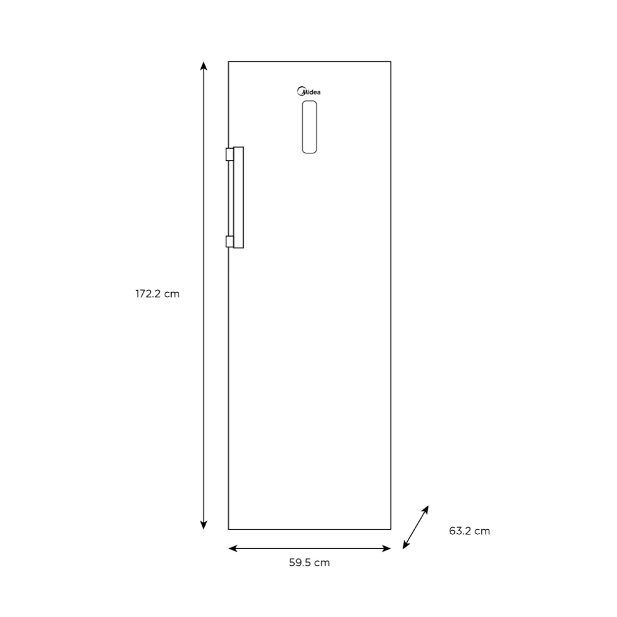 Congelador Vert Midea 1Puerta 9P MDRU333FEM46D Acero image number null